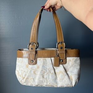 coach yellow optic soho tote bag